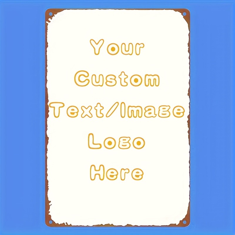 Vintage Collectible Signs - Custom Rectangular Wall Hanging Tin Sign