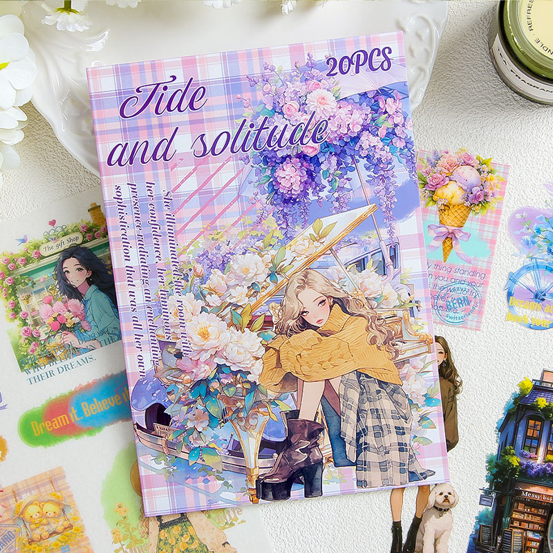 20 pcs/book PET Stickers book  - Vintage Collectible Books recension och pris