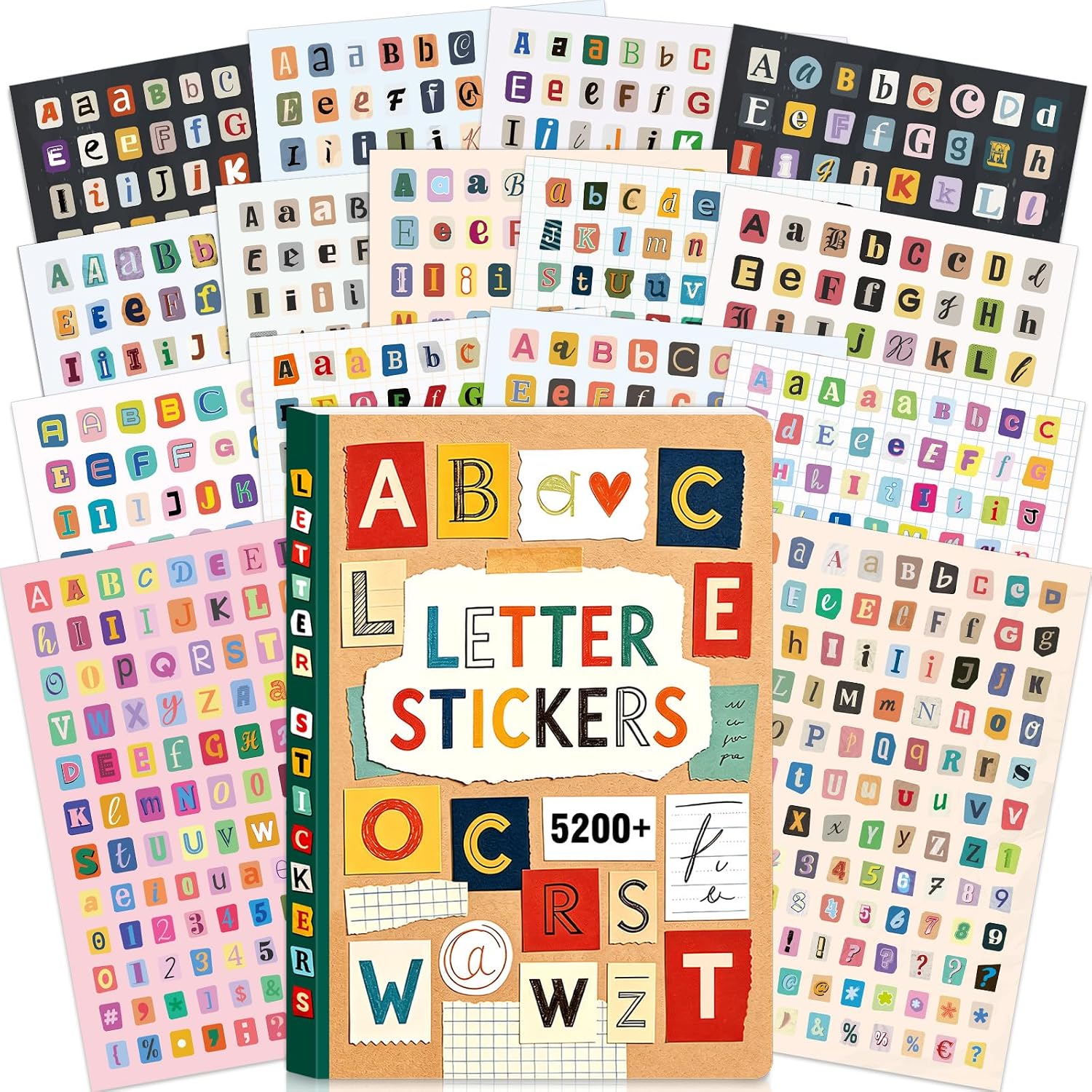 5200Pcs+/48Sheets Self Adhesiv - Vintage Collectible Books recension och pris