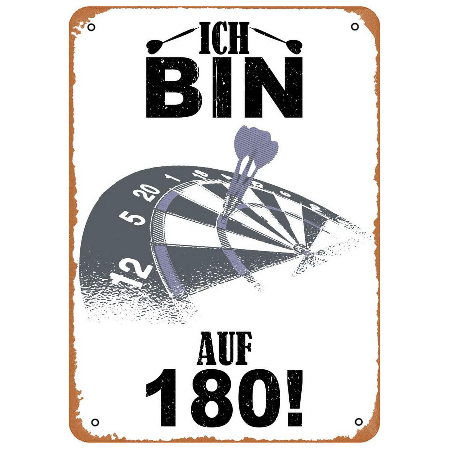 Vintage Darts & Beer Tin Sign, - Vintage Collectible Signs recension och pris