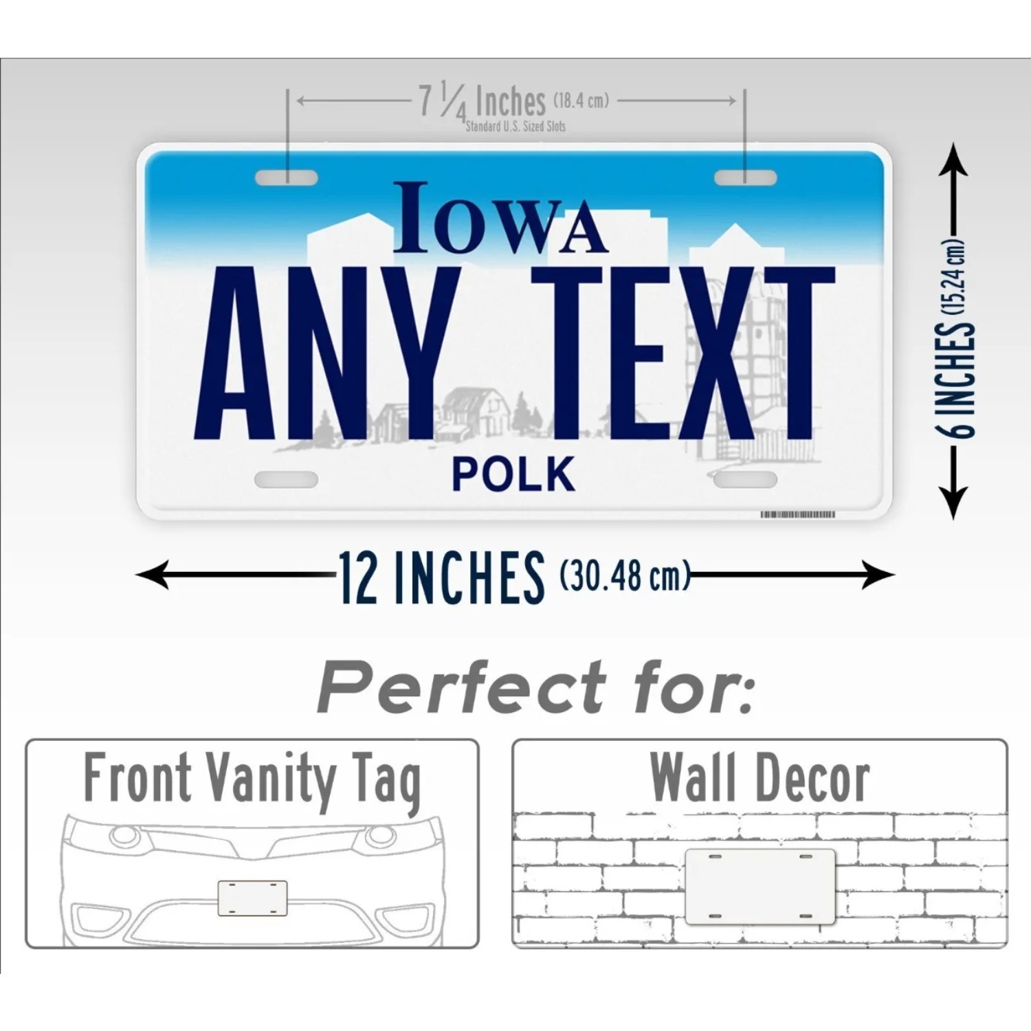 Personalized Iowa Vintage Meta - Vintage Collectible Signs recension och pris