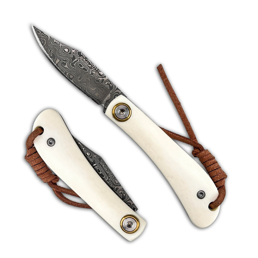 Compact Vintage Damascus Foldi - Vintage Collectible Pocket Knives recension och pris