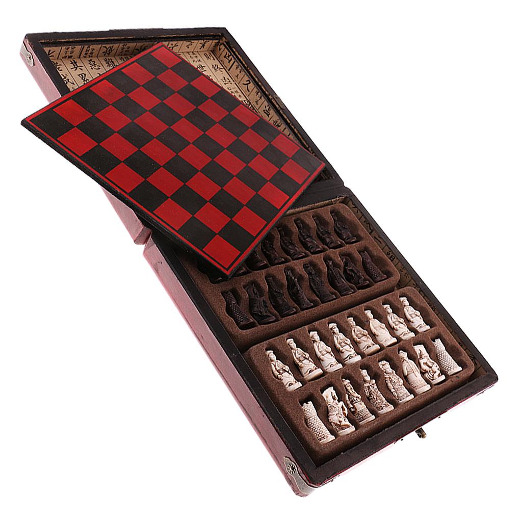 Chinese Chess Set Wooden Minia - Vintage Collectible Board Games recension och pris