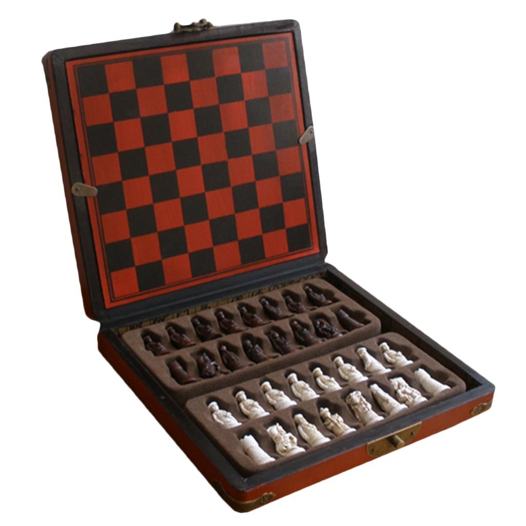Chinese Chess Set Wooden Minia - Vintage Collectible Board Games recension och pris