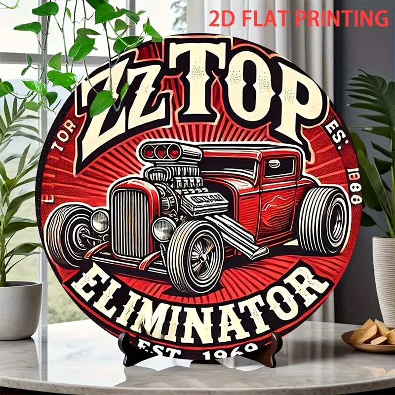 2D Flat, 1pc ZZ Top Eliminator - Vintage Collectible Signs recension och pris