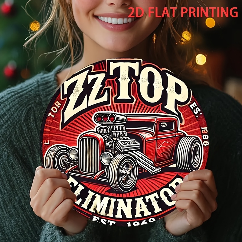 2D Flat, 1pc ZZ Top Eliminator - Vintage Collectible Signs recension och pris