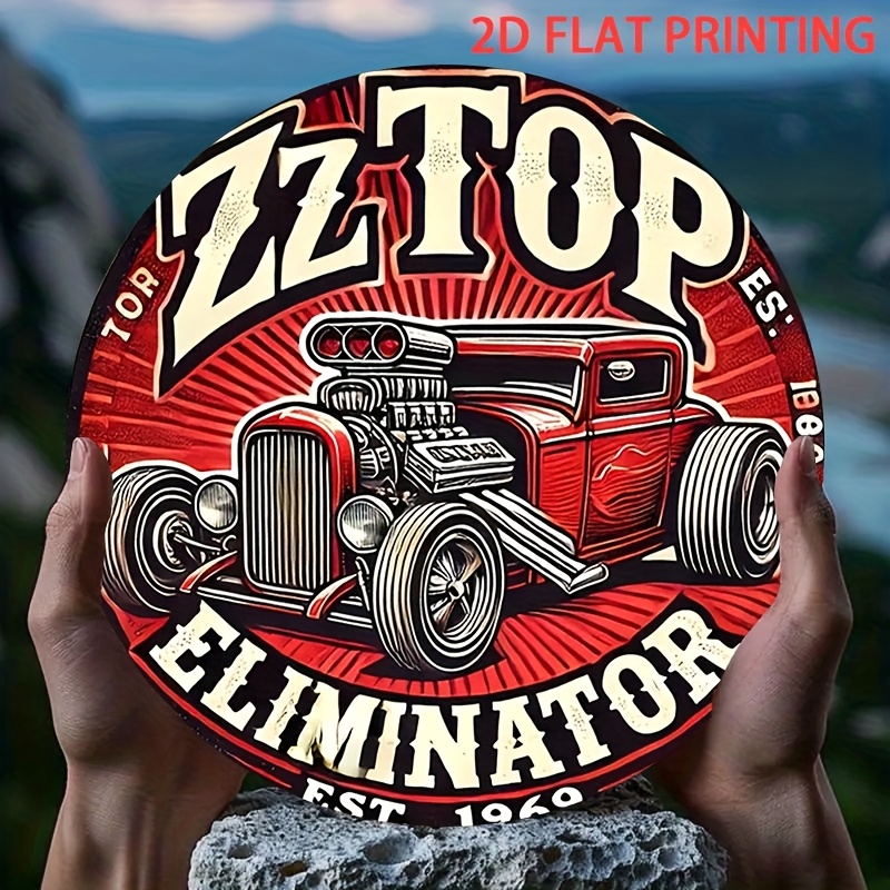 2D Flat, 1pc ZZ Top Eliminator - Vintage Collectible Signs recension och pris