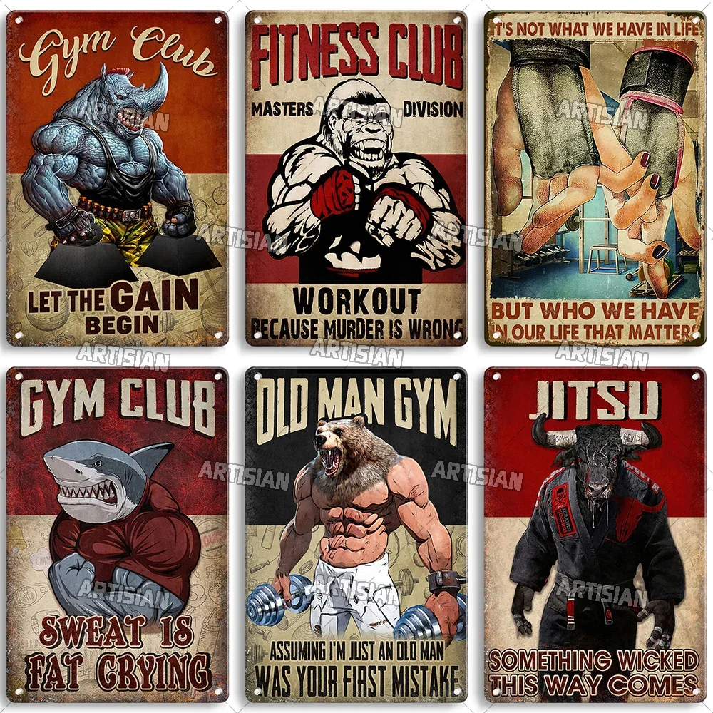 Old Man Gym Club Inspirational - Vintage Collectible Signs recension och pris