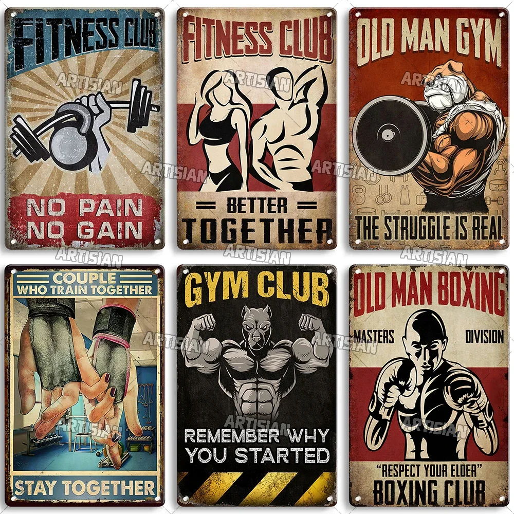Old Man Gym Club Inspirational - Vintage Collectible Signs recension och pris
