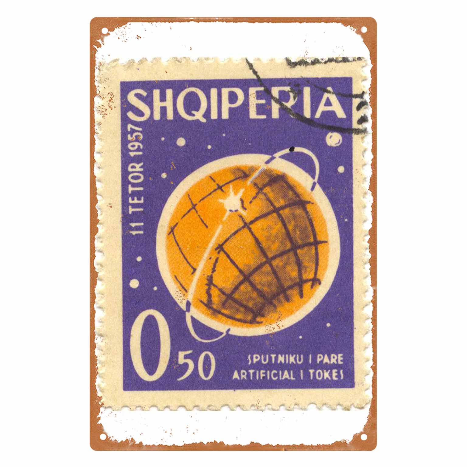 2D FLAT 1pc Vintage Albania 19 - Collectible Vintage Postage Stamps recension och pris