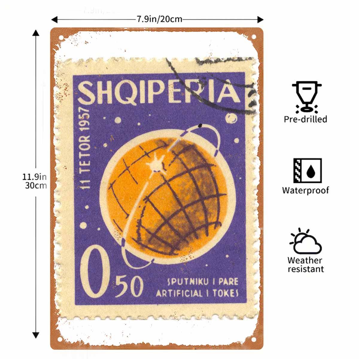 2D FLAT 1pc Vintage Albania 19 - Collectible Vintage Postage Stamps recension och pris
