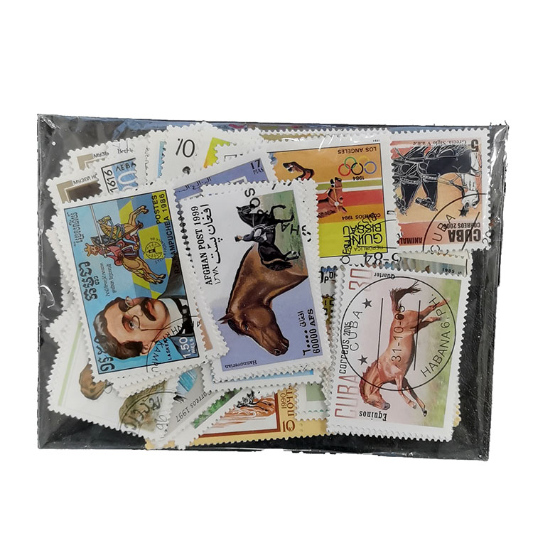 100 Different Horse Stamps No  - Collectible Vintage Postage Stamps recension och pris