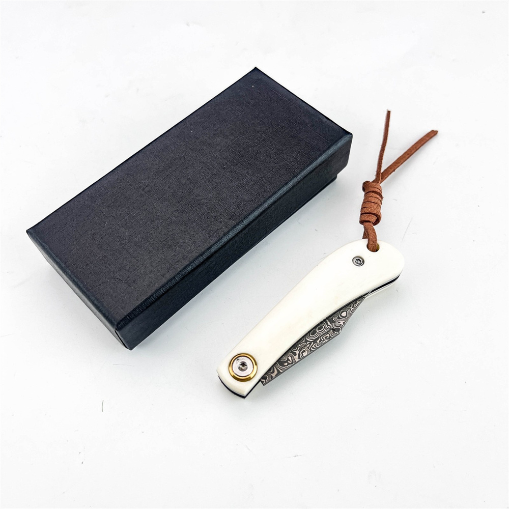 Compact Vintage EDC Damascus F - Vintage Collectible Pocket Knives recension och pris