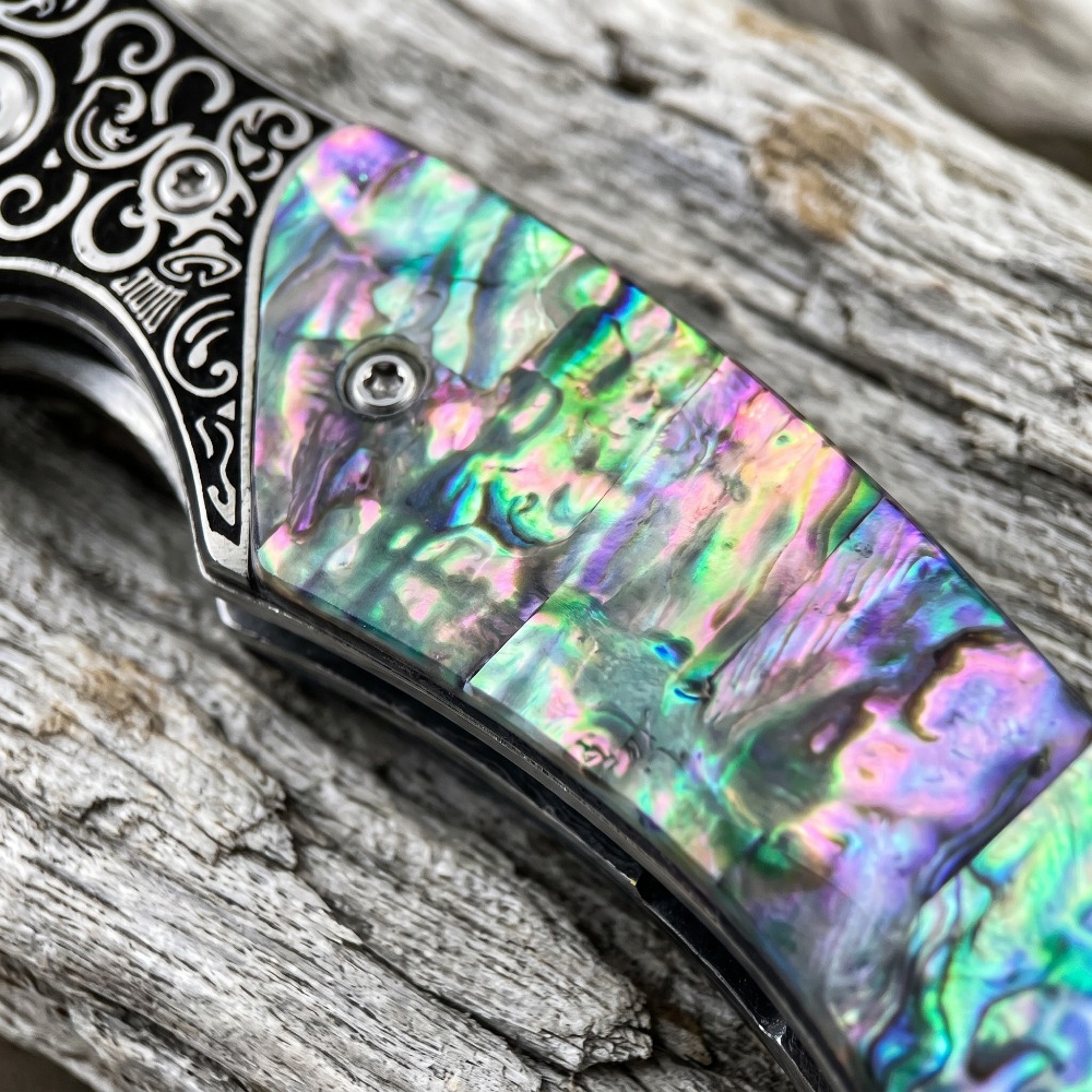 New Vintage Damascus Pattern B - Vintage Collectible Pocket Knives recension och pris