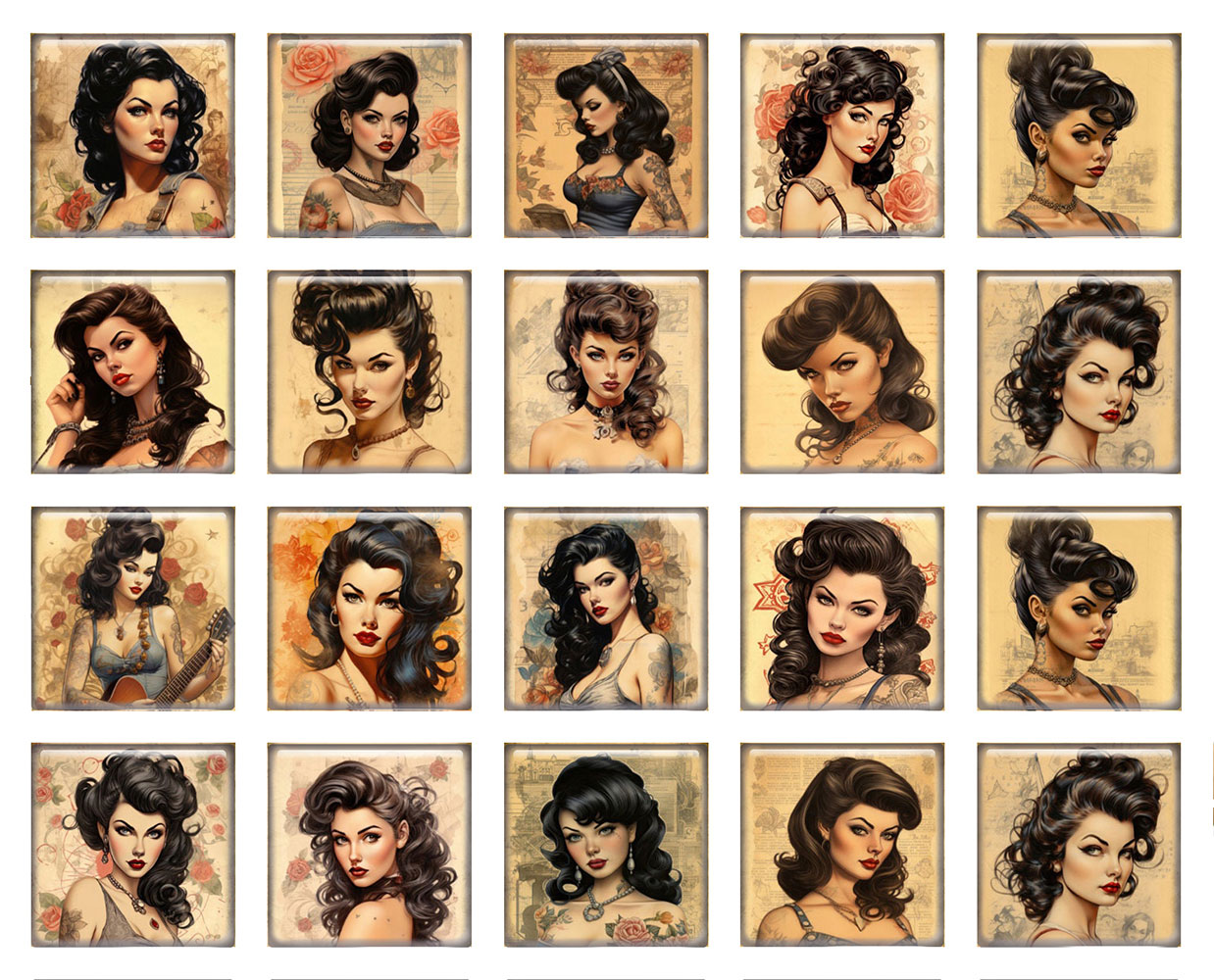 Random Mixed Round/Oval/Square - Vintage Collectibles For Sale recension och pris