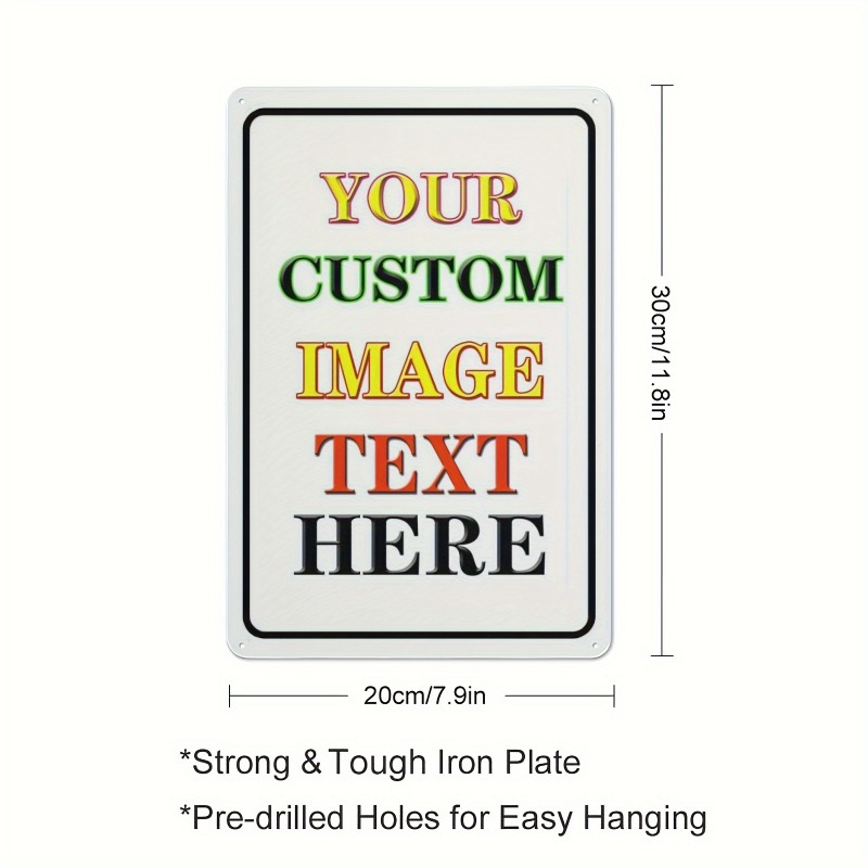 Custom Photo Rectangular Iron  - Vintage Collectible Signs recension och pris