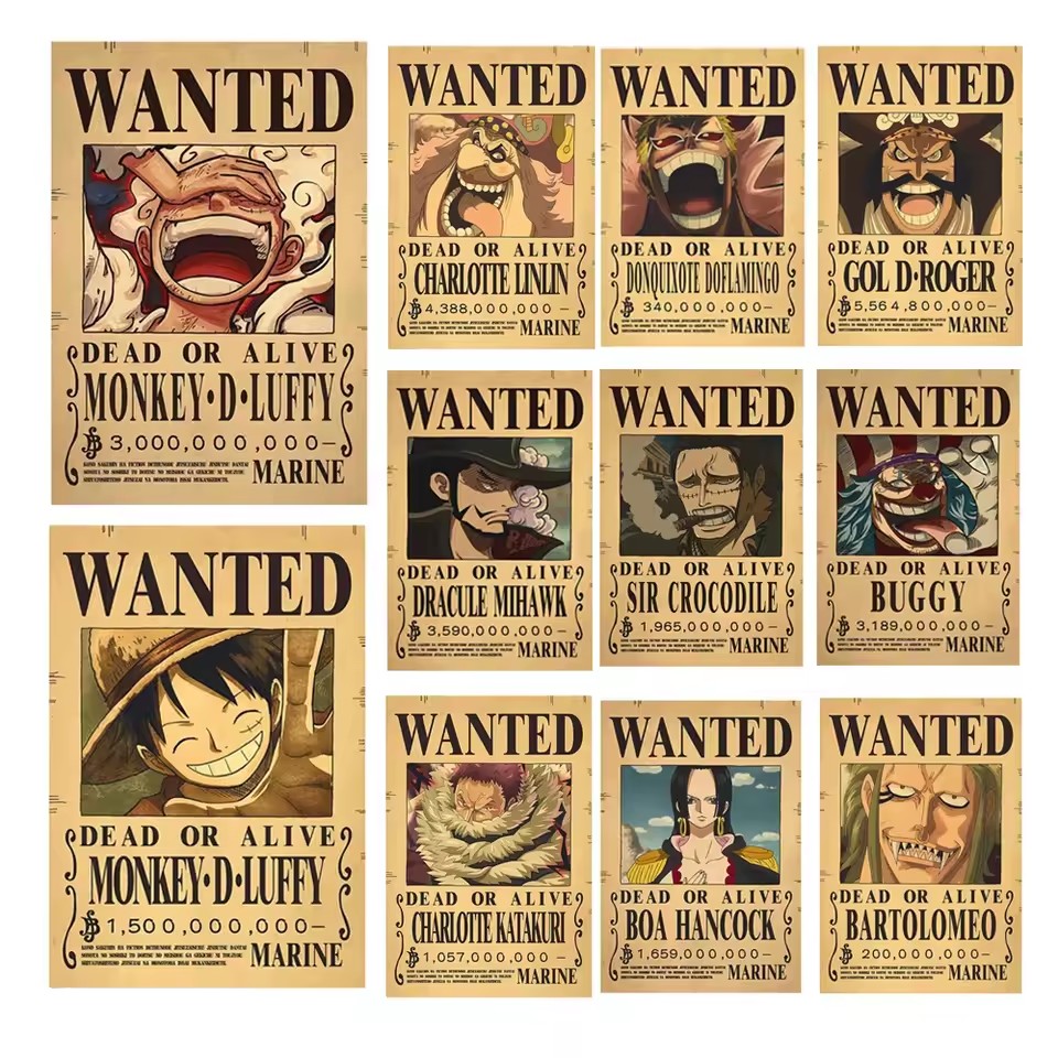 Anime One Piece Bounty Wanted  - Vintage Collectible Items recension och pris