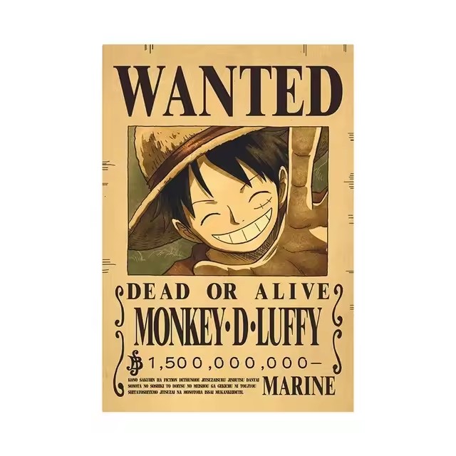 Anime One Piece Bounty Wanted  - Vintage Collectible Items recension och pris