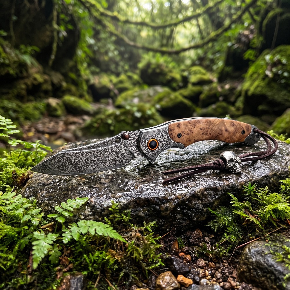 High Hardness Damascus Pattern - Vintage Collectible Pocket Knives recension och pris