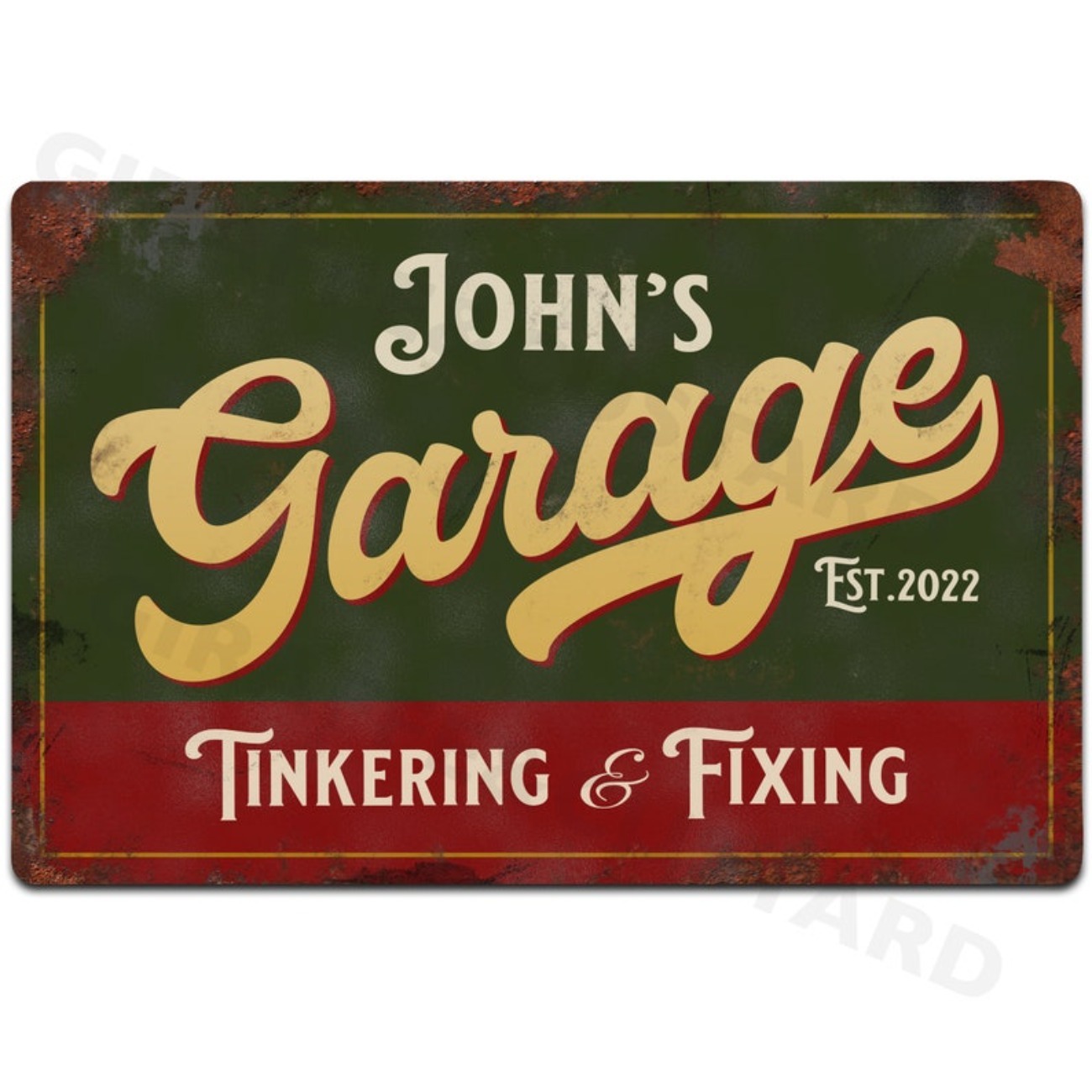 Custom Personalised Garage Met - Vintage Collectible Signs recension och pris