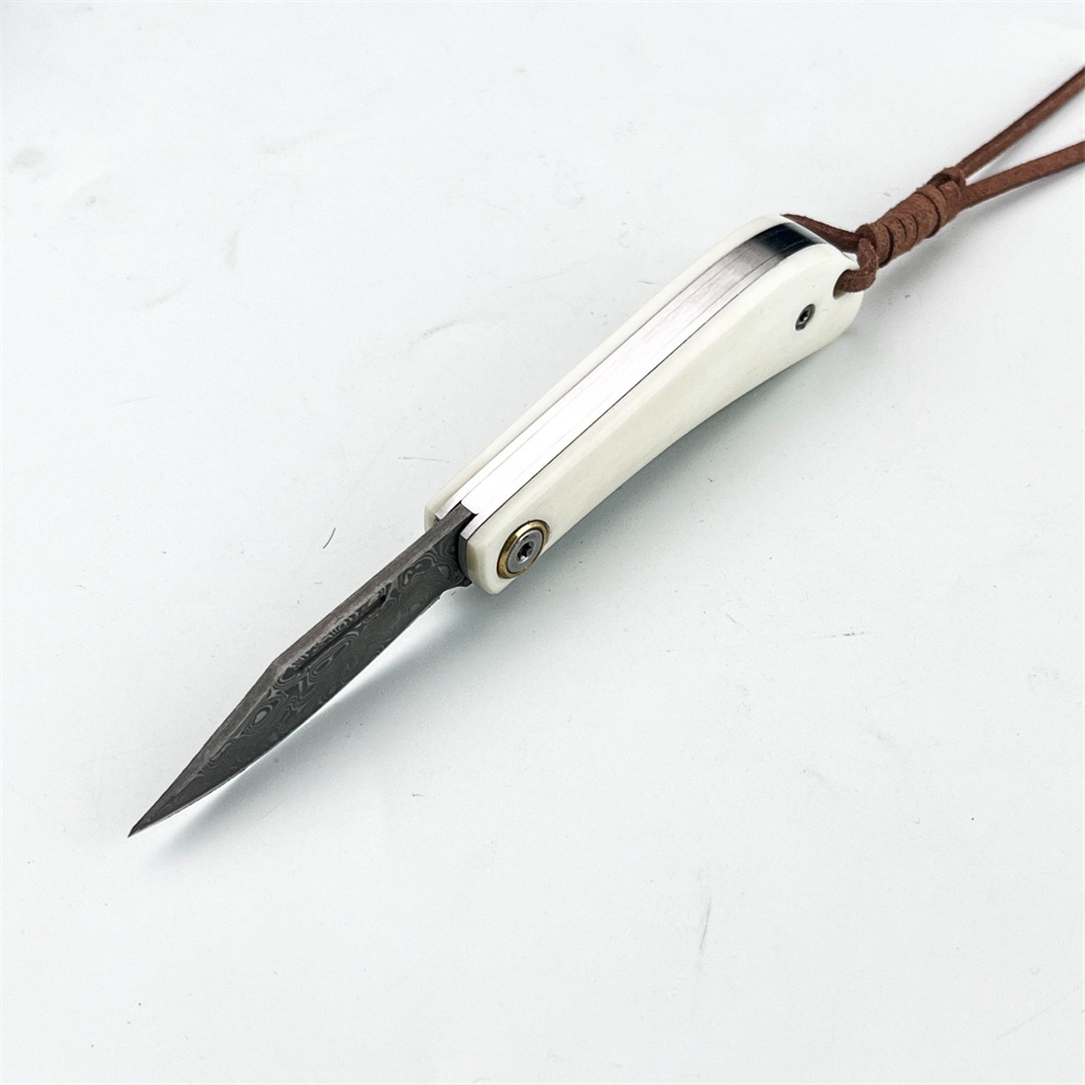 Vintage Damascus Folding EDC P - Vintage Collectible Pocket Knives recension och pris